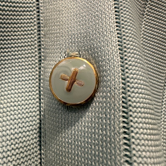 Vintage James Kenrob belted cardigan in primo condition!  Blue. Size small - Picture 3 of 4